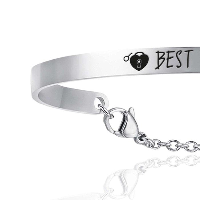 Bracelet en acier pour meilleurs amis