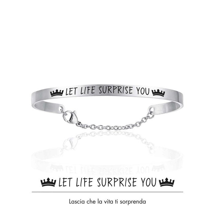 Bracelet en acier, laissez la vie vous surprendre