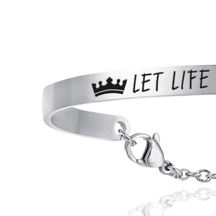 Bracelet en acier, laissez la vie vous surprendre