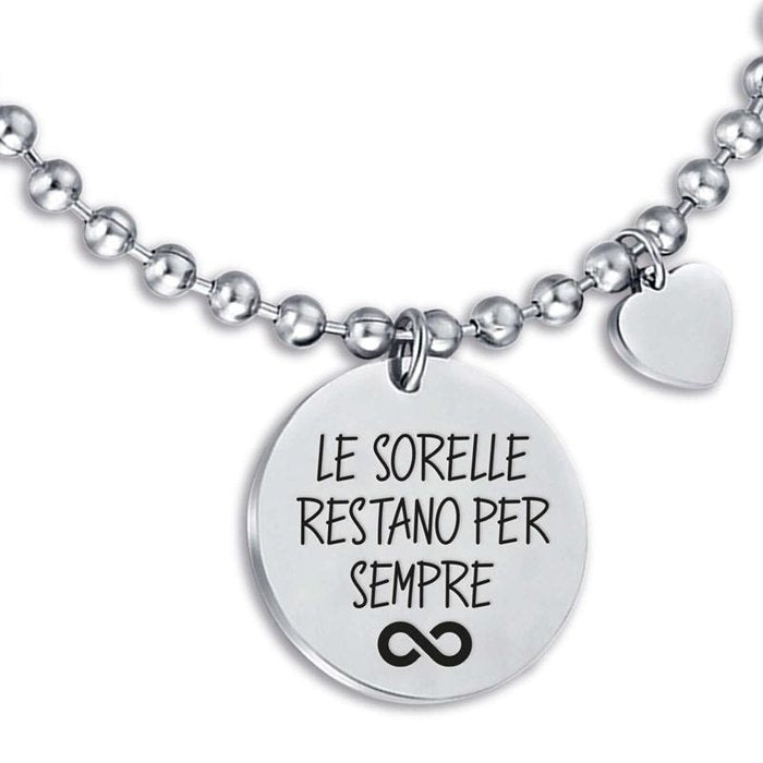 Bracelet en acier Sisters Stay Forever