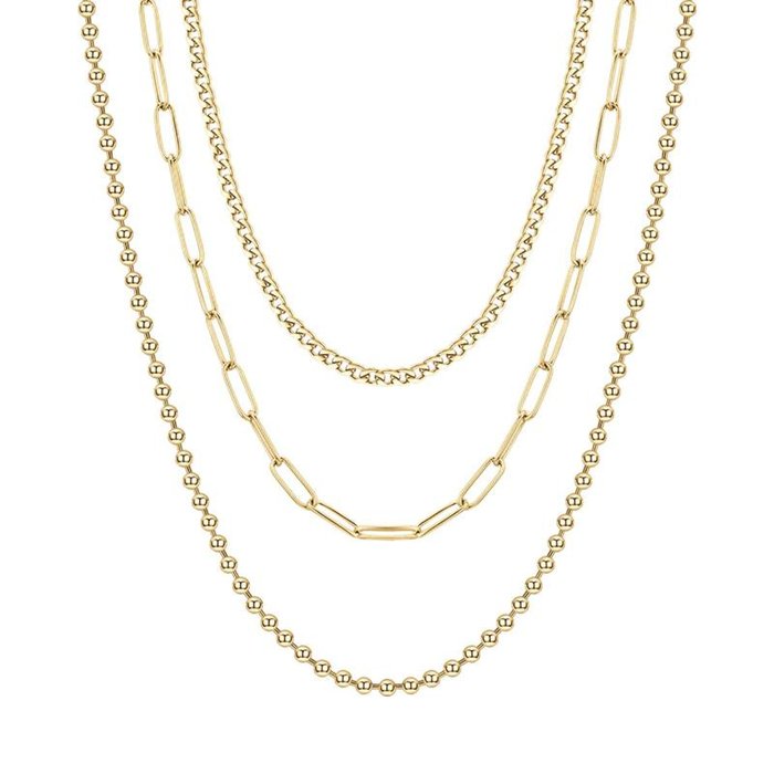 Collier en acier doré IP