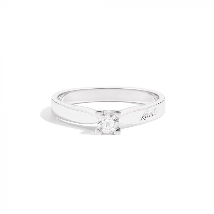 Anello maria teresa solitario br 0.42