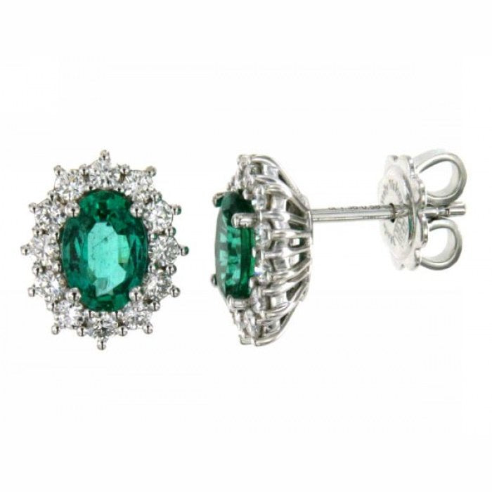 BOUCLES D'OREILLES ÉMERAUDE BR