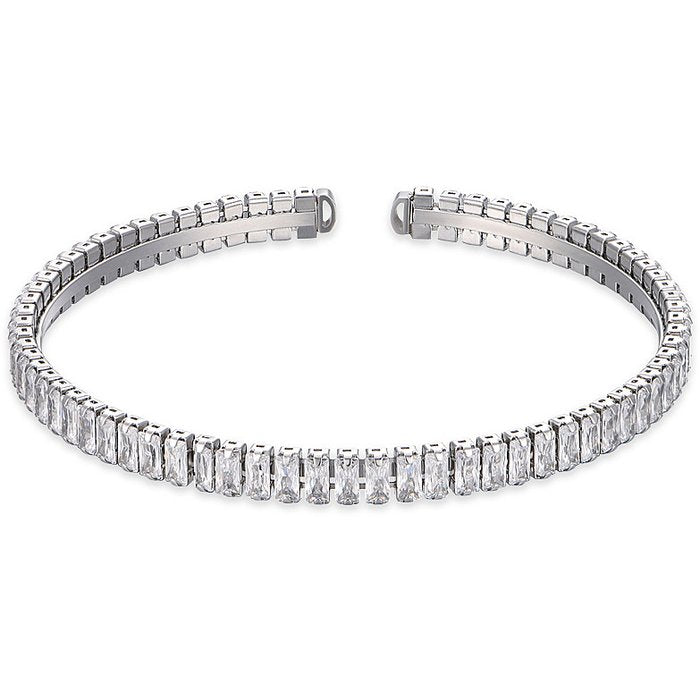 WOMEN'S BRACELET IN STEEL WITH WHITE CRYSTALS