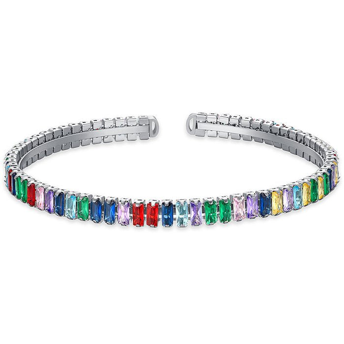 WOMEN'S BRACELET IN STEEL WITH MULTICOLOR CRYSTALS