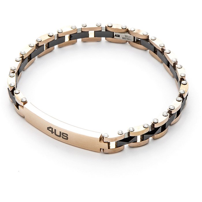 Bracelet bicolore avec plaque