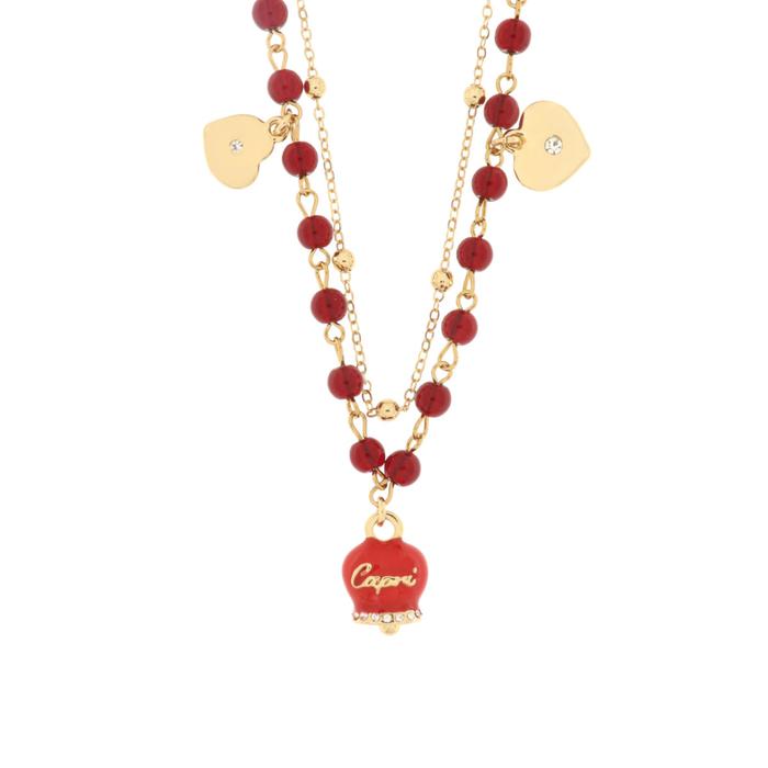 Collier en métal avec cloche porte-bonheur Capri
