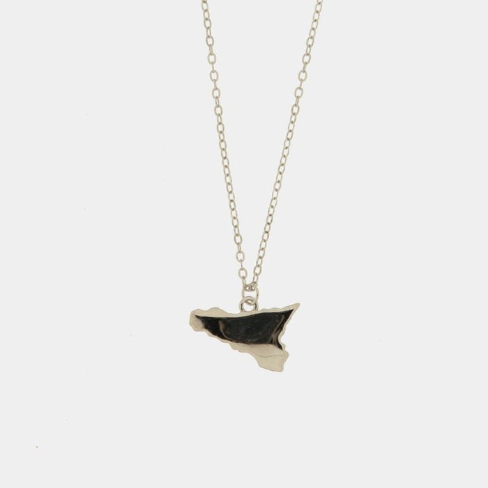 Collier en argent 925 avec symbole de la Sicile