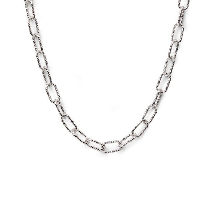 Collier en diamant rhodié