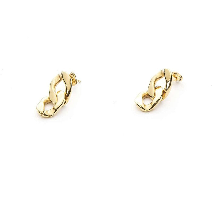 Flat mesh laminated earrings