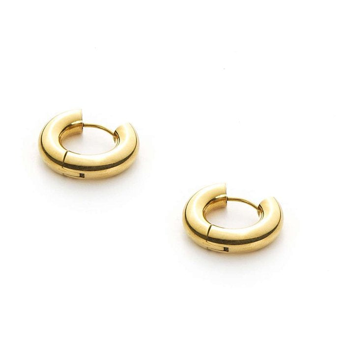 Laminated hoop earrings