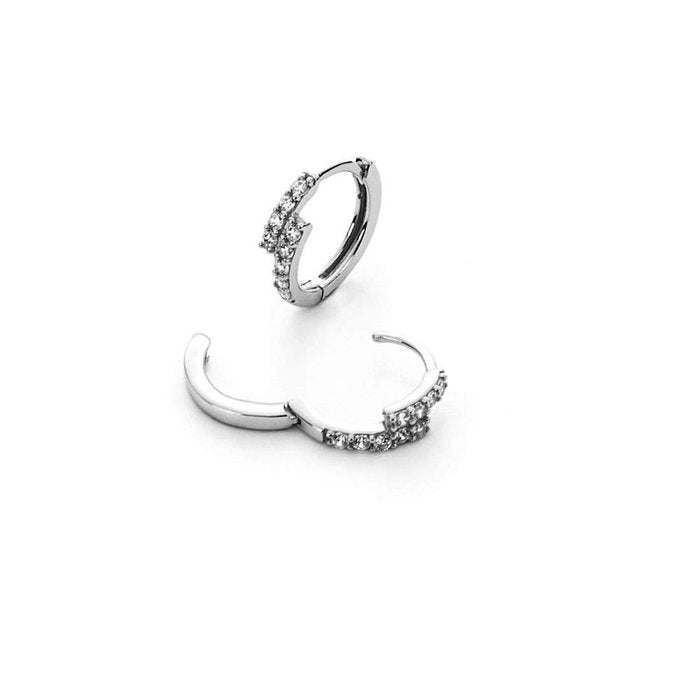 Zirconia Zirconia Hoop Earrings