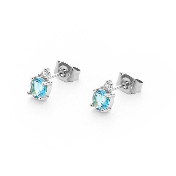 Orecchini zircone azzurro