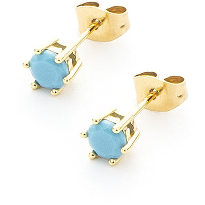 Boucles d'oreilles laminées en zircon bleu