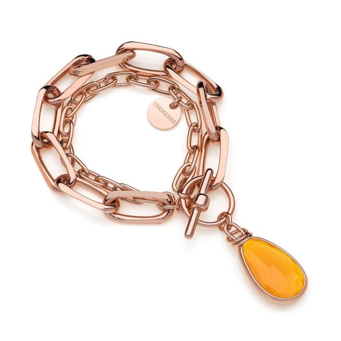 Amber Crystal Chain Bracelet