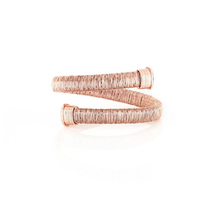 Bracelet en bronze plaqué or rose
