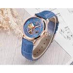 Montre Squelette Femme Bleue - Vignette | Steampunk Store