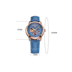 Montre Squelette Femme Bleue - Vignette | Steampunk Store