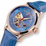 Montre Squelette Femme Bleue - Vignette | Steampunk Store
