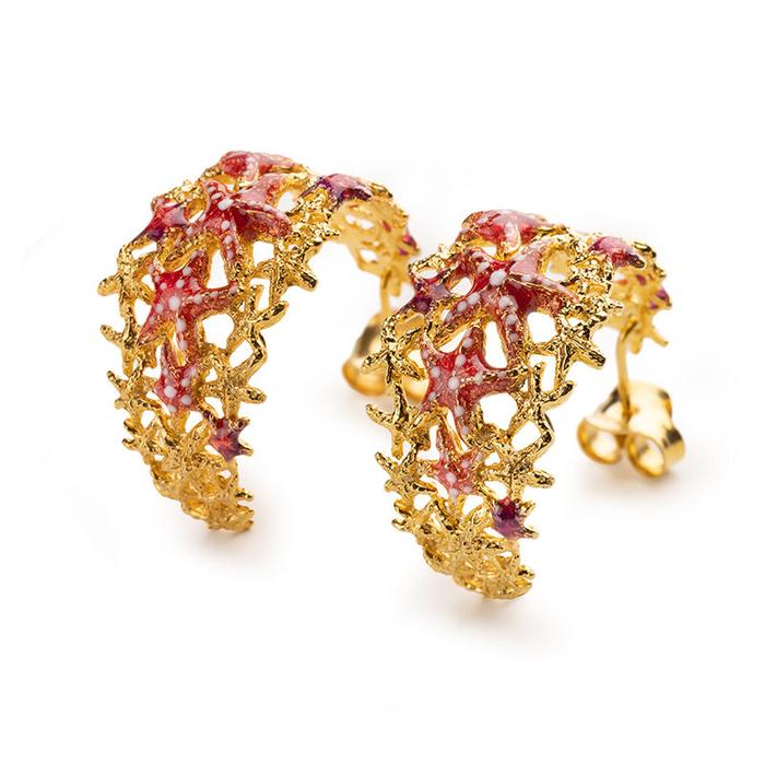 Boucles d'oreilles à tige en forme d'étoile de mer