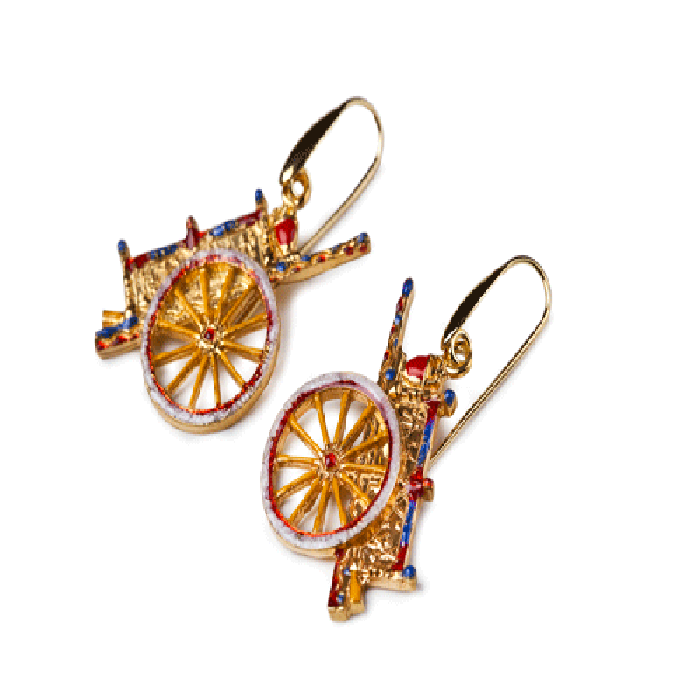 Boucles d'oreilles chariot