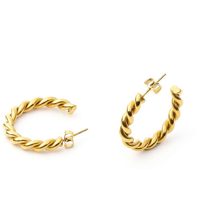 Boucles d'oreilles en maille laminée Torcon