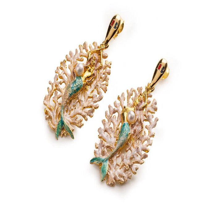 Boucles d'oreilles sirène