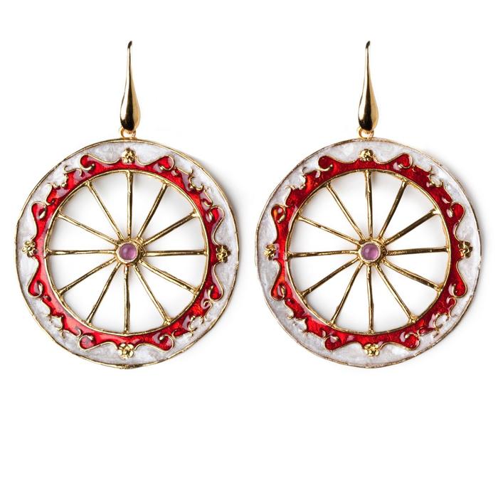Boucles d'oreilles roue