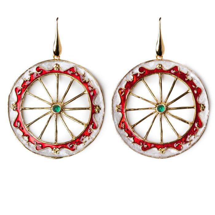Boucles d'oreilles roue