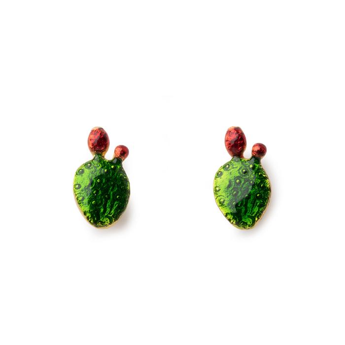Boucles d'oreilles mini-pelle à figues de Barbarie