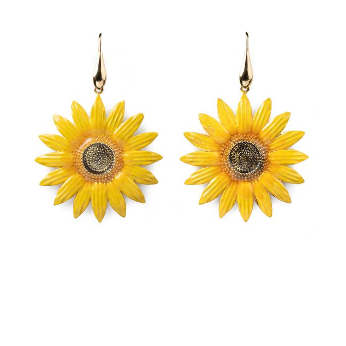 Boucles d'oreilles tournesol