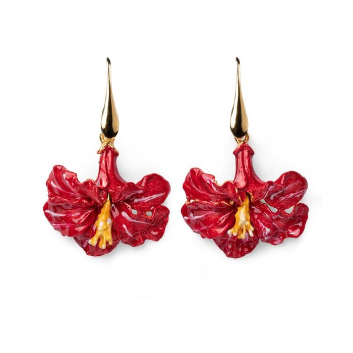 Boucles d'oreilles Hibiscus