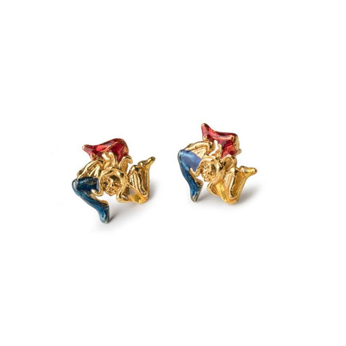Mini Trinacria Earrings