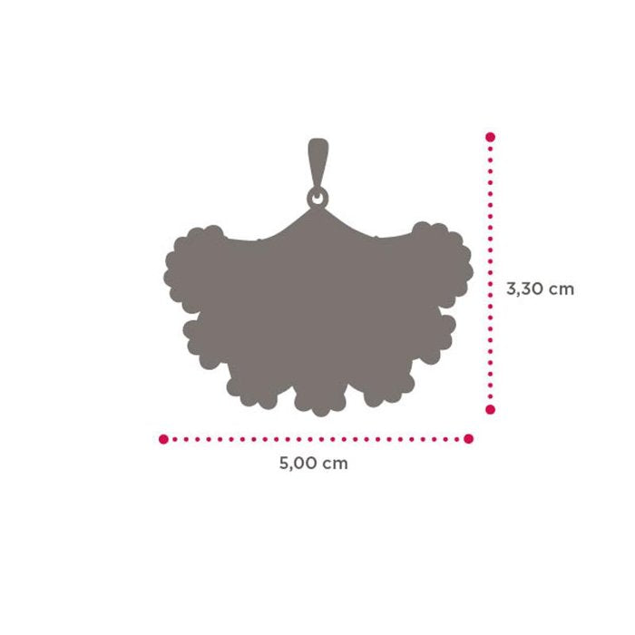 Pendentif Dentelle Éventail Bleu