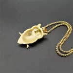 Pendentif Hibou Doré Steampunk - Vignette | Steampunk Store