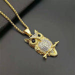 Pendentif Hibou Doré Steampunk - Vignette | Steampunk Store