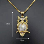 Pendentif Hibou Doré Steampunk - Vignette | Steampunk Store