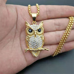 Pendentif Hibou Doré Steampunk - Vignette | Steampunk Store