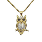 Pendentif Hibou Doré Steampunk - Vignette | Steampunk Store