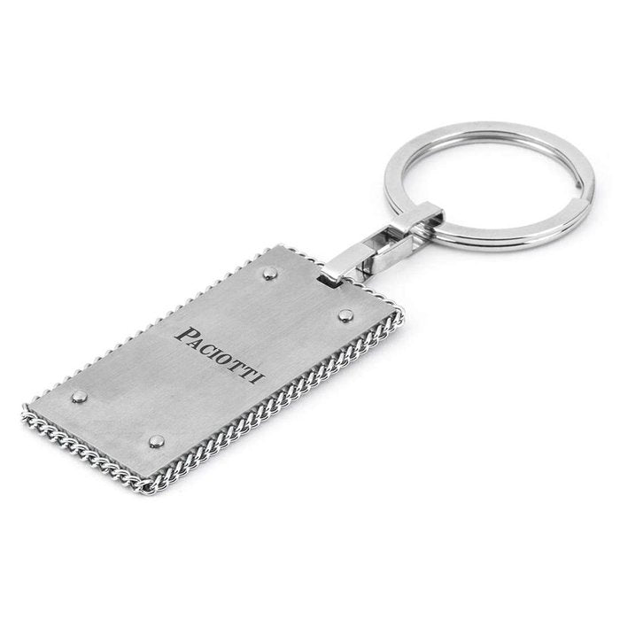 Porte-clés en acier avec bord travaillé