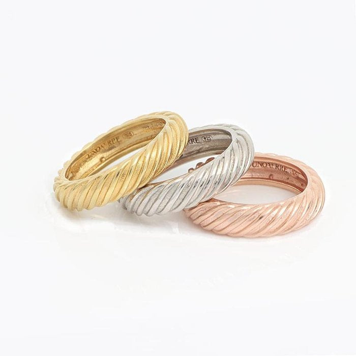 Bague Vortex en or rose et argent