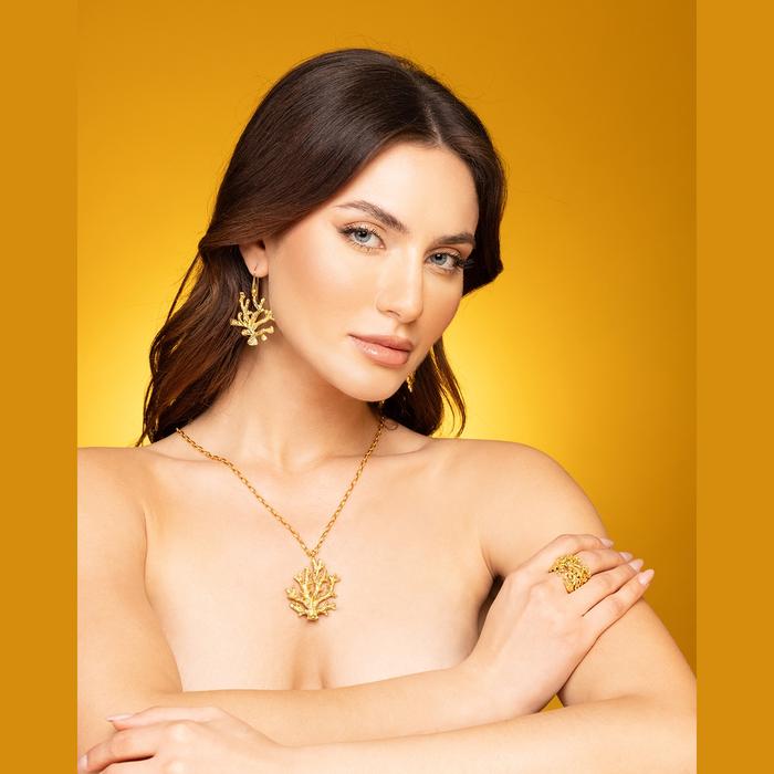 Orecchini  Gold Corallo