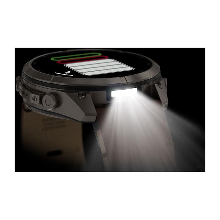 Fenix 9 Pro – inReach, 51mm, Titanio con cinturino in pelle Walnut - 010-04337-41