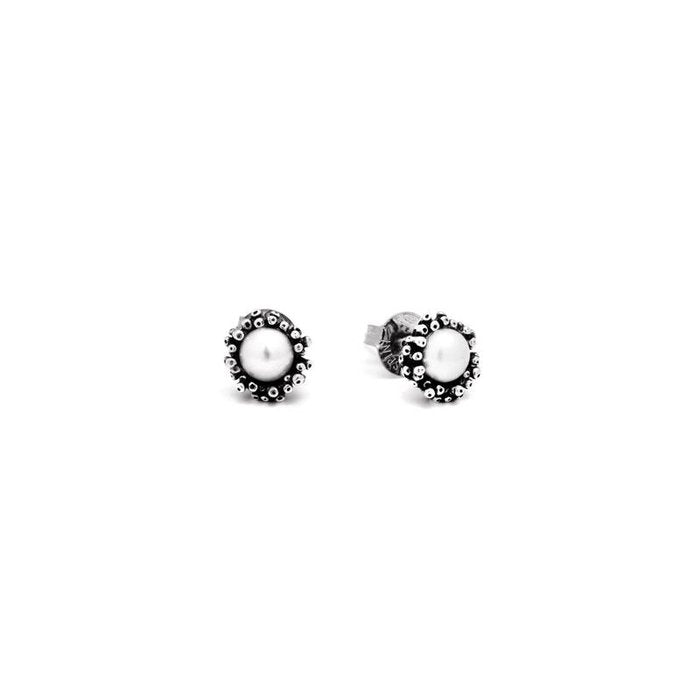 Mini Anemone Button Earrings