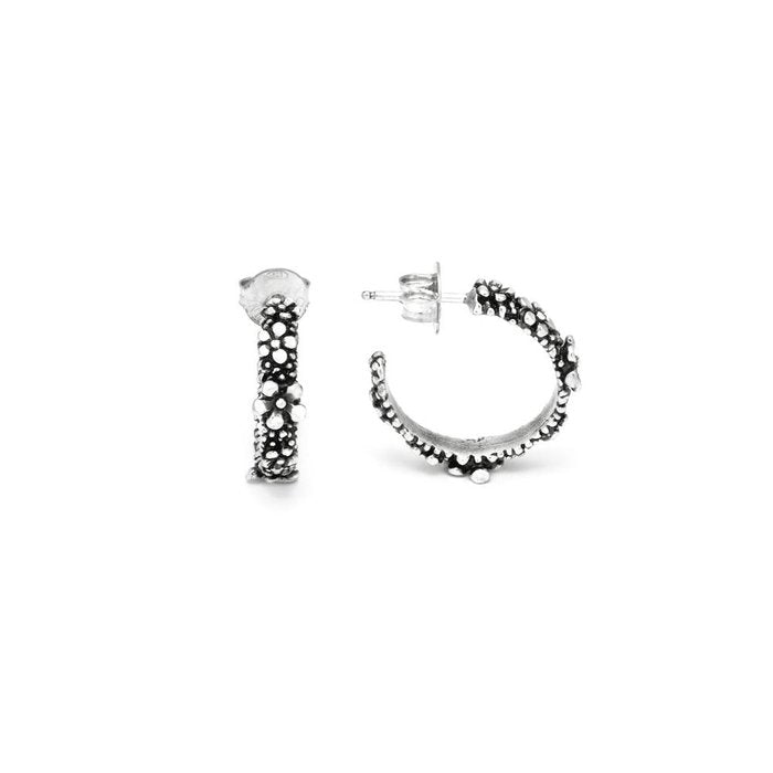 Boucles d'oreilles créoles Millefiori