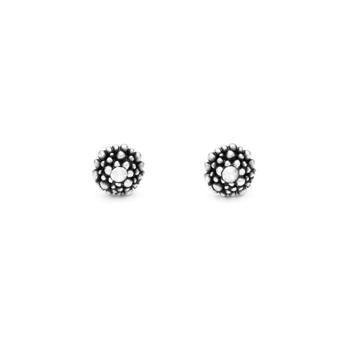 Mini boucles d'oreilles perlées et zircones