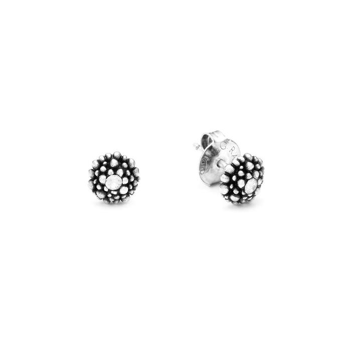 Mini boucles d'oreilles perlées et zircones