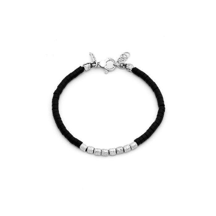 Bracelet Granelli et Agate Noire