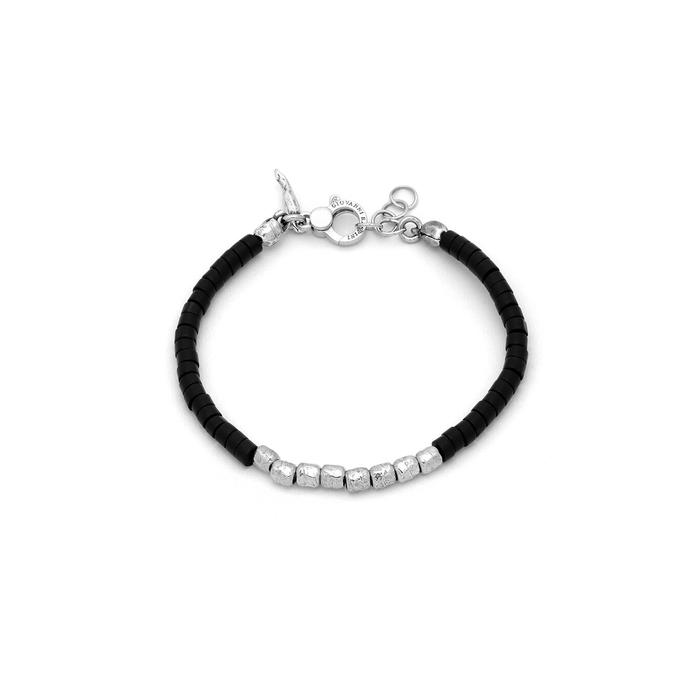 Bracelet Granelli et Agate Noire