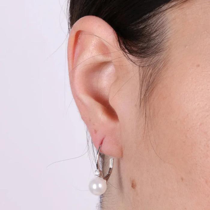 Boucles d'oreilles en argent 925 avec perle
